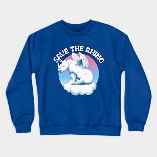 Save The Rhino Crewneck Sweatshirt